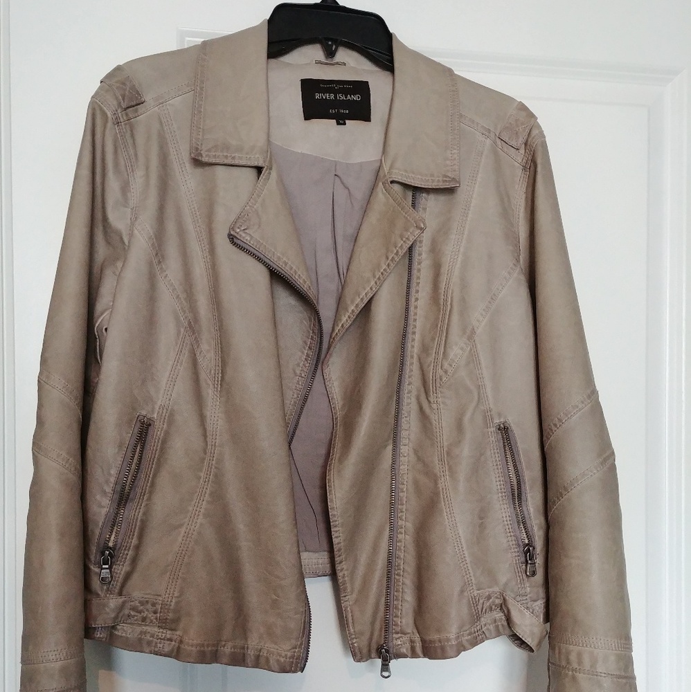 Biker Jacket - faux leather - River Island